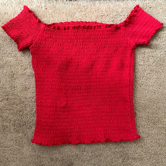 Hollister Red Off the Shoulder Crop Top! - Picture 1 of 3